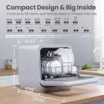 COMFEE' Mini Dishwasher Countertop with 5L Water Tank - Image 4